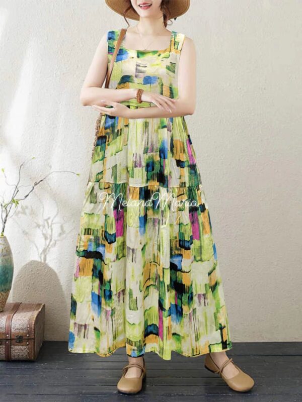 MelandMaria Squareneck Sleeveless Maxi Dress-20