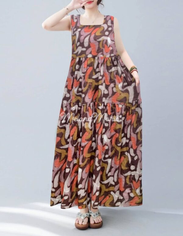 MelandMaria Squareneck Sleeveless Maxi Dress-21