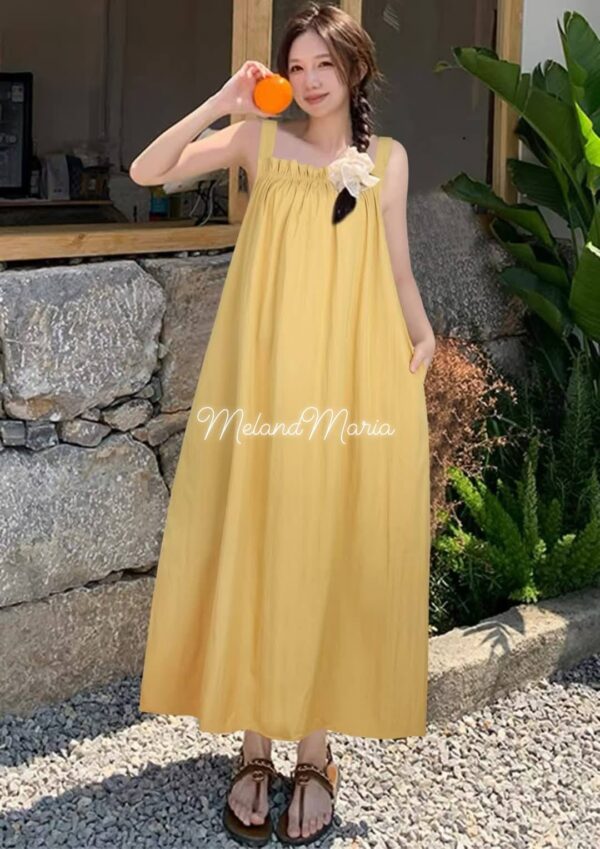 Meland Maria Plain Terante Maxi Dress - 04